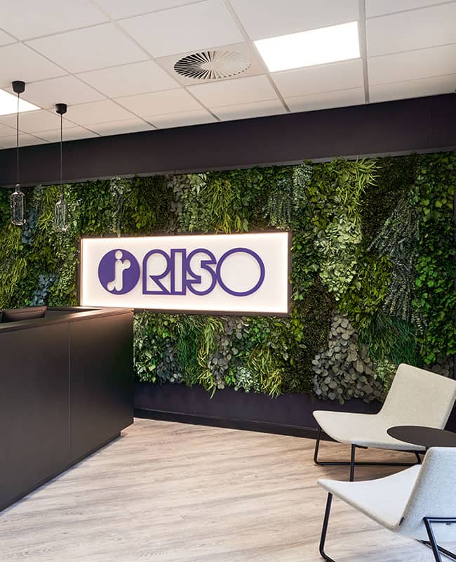 Case Study - Cleo's inspirational office interior design for Riso, office d&b in London