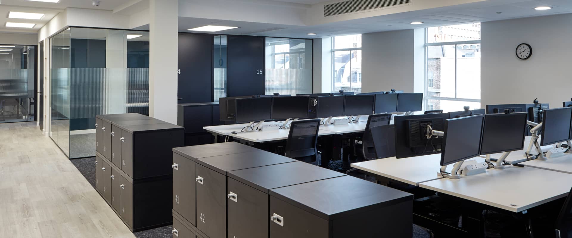 PWF open plan d&b comprehensive office refurbishment by Cleo
