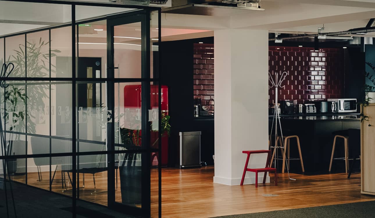 Rocket Entertainment Cleo Case Study -London Office Refurbishment - Communal Space - Kitchen for Employees