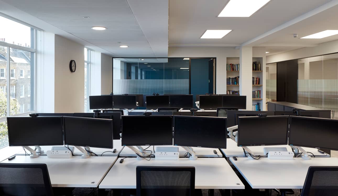 PWF collaborative space d&b comprehensive office refurbishment by cleo