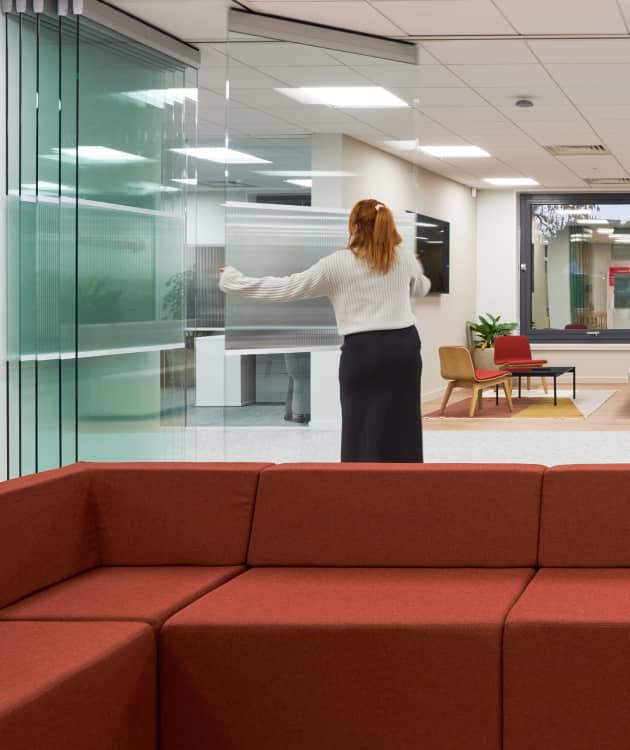Meeting room to open plan communal room multi-purpose transformation - precision CAT A fit out by Cleo for Deutsche